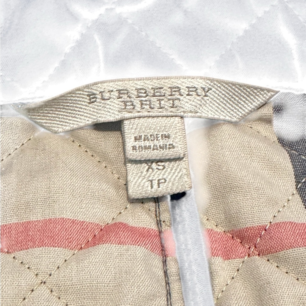 BURBERRY BRIT Quilted Black Jacket Coat Blazer Nova Check Lined Size XS - Picture 9 of 16